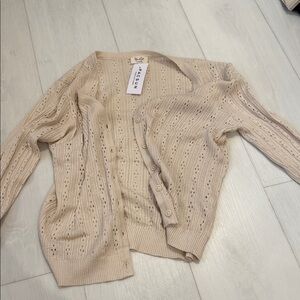 Brandy Melville Beige Knit Cardigan